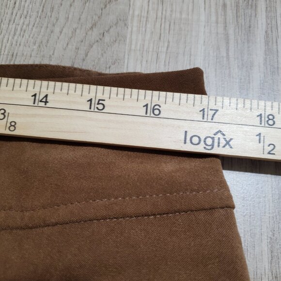 NWOT Tribal Stretch-Extensible Camel Brown Skirt Faux Suede Midi Skirt Size 10 - Picture 10 of 11